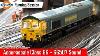 Accurascale Class 66 66507 DCC Sound Freghtliner Livery Pulling A Rake Of Bachmann Hha Hopper Wagons