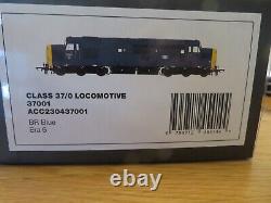 Accurscale class 37 locomotive no 37001 acc230437001 br blue era6 dcc ready