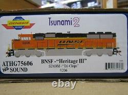 Athearn Genesis G75606 Bnsf Sd60m Tri Clops Dc, Tsunami2 DCC & Snd Rd #9206