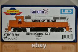 Athearn Genesis HO Illinois Central Gulf GP38-2 #9567 (DCC + Tsunami2 Sound)