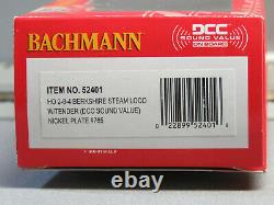 BACHMANN HO BERKSHIRE NICKEL PLATE 765 LOCOMOTIVE & TENDER DCC SOUND gauge 52401