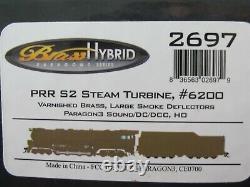 BLI Brass Hybrid PRR S2 Steam Turbine 6-8-6 Paragon3 DCC/Sound Varnished Brass