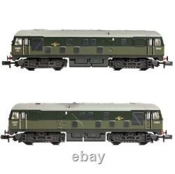 BNIB N Gauge Farish 372-979A Class 24/1 D5053 BR Two-Tone Green Loco Weathered