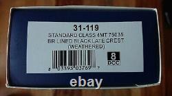 Bachmann 31-119 Standard Class 4MT 75035 BR Lined Black Late Weathered 8DCC NEW