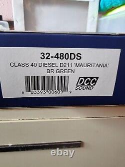 Bachmann 32-480DS Class 40 No. D211 Mauritania BR Green Factory Sound Fitted