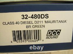 Bachmann 32-480DS Class 40 No. D211 Mauritania BR Green Factory Sound Fitted New