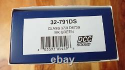 Bachmann 32-791DS Class 37/0 Loco No. D6739 BR Green DCC Sound Fitted