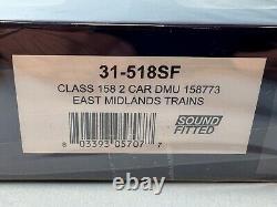 Bachmann'oo' 31-518sf Class 158 2 Car Dmu'east Midlands Trains' DCC Sound