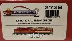 Broadway Limited HO Paragon2 EMD E-7A Diesel Boston & Maine #3808 DCC/ SOUND