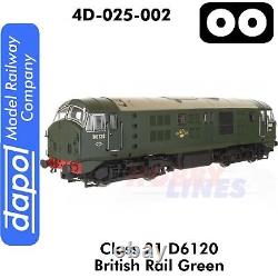 CLASS 21 D6120 Bitish Rail Green diesel hydraulic loco 176 OO DAPOL 4D-025-002