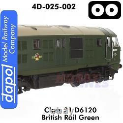CLASS 21 D6120 Bitish Rail Green diesel hydraulic loco 176 OO DAPOL 4D-025-002