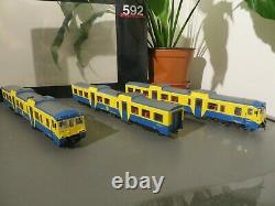 Electrotren e3421s diesel automotor renfe 592 version azul/amarillo dcc sound