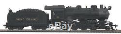 HO MTH Die-Cast Long Island H-10 2-8-0 2 Rail DC withDCC, Sound, Smoke 80-3243-1