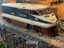 HO Scale Athearn F59PHI DC or DCC Diesel Locomotive AMTRAK CASCADES detailed LED