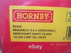Hornby R3436 Merchant Navy BR Lined Green No. 35028 Clan Line Brand NEW