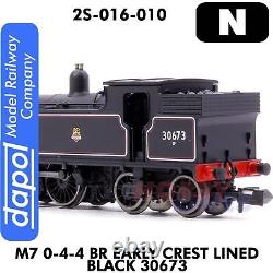 M7 0-4-4 BR EARLY CREST BLACK 30673 Steam Tank Loco N 1148 DAPOL 2S-016-010
