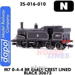 M7 0-4-4 BR EARLY CREST BLACK 30673 Steam Tank Loco N 1148 DAPOL 2S-016-010