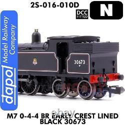 M7 0-4-4 BR EARLY CREST BLACK30673 Steam Tank Loco DCC N 1148 DAPOL 2S-016-010D