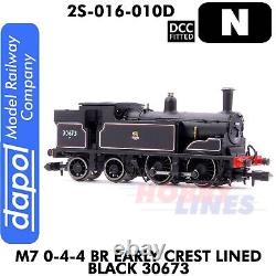 M7 0-4-4 BR EARLY CREST BLACK30673 Steam Tank Loco DCC N 1148 DAPOL 2S-016-010D