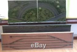 Model Railway layout, 11 x 4 ft 4 sections Half Fully Scenic DC or DCC, OO gauge