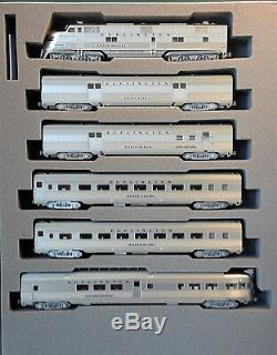 N Scale KATO'EMD E5A & Silver Streak Zephyr 6 Unit Set' DCC Ready Item #106-090