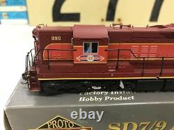 Proto 2000 HO Scale SD7 EMD Demo Powered Locomotive With DCC and Sound #990 NOS