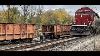 Railroad Switching Lumber Spur In Peebles Ohio Horn Salute Heavy Mixed Freight Soybean Harvest